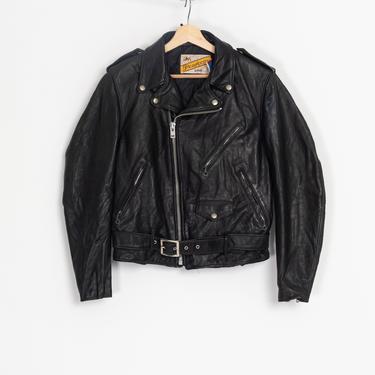 70s 80s Schott Perfecto Leather Moto Jacket - Men's Small, Size 38 | Vintage Rare Collectible Motorcycle Biker Coat 