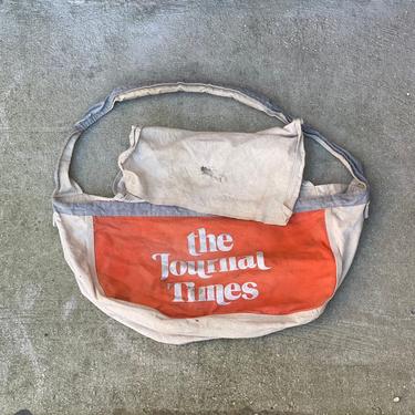 Vintage Journal Times Newspaper Messenger Bag Paper Boy