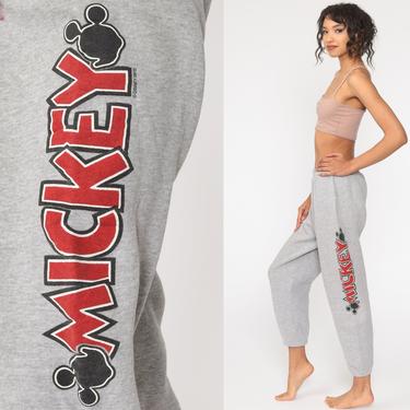 Disney Mickey Mouse Womens Jogger Pants, Lounge Sweat Bottoms