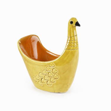 Bitossi Ceramic Bird Figurine Italy Yellow 