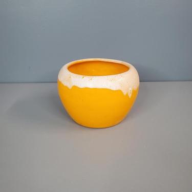 Tangerine Orange Frosted Ceramic Planter 