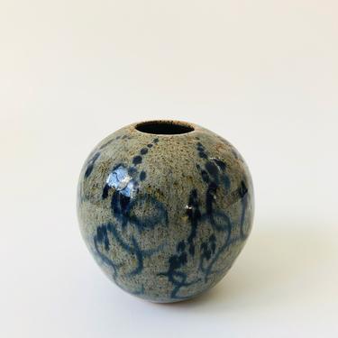 Vintage Studio Pottery Sphere Vase 