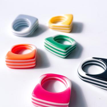 Candy-Striped Plastic Ring