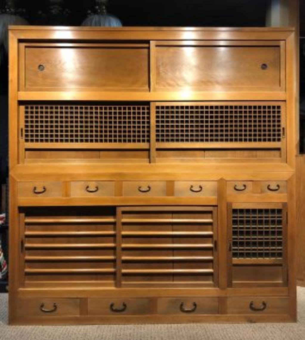 Antique Japanese Mizuya Kitchen Tansu Chest Kuraya Japanese Antiques