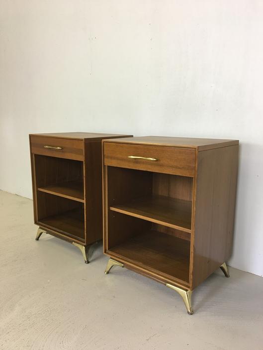 Mid Century Modern Pair Of Rway Mahogany Bedside Tables By Retrocraftdesign From Retrocraft Design Of Concord Ma Attic