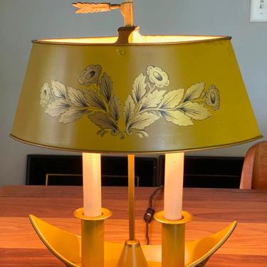 Vintage Italian Bouillote Tole Lamp 