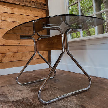 1970s chrome dining table by Bassett Mirror Company 
