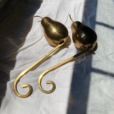 Brass Pear Stocking Holders 