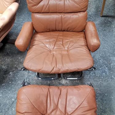 Ingmar Relling Leather Lounge Chair & Ottoman 