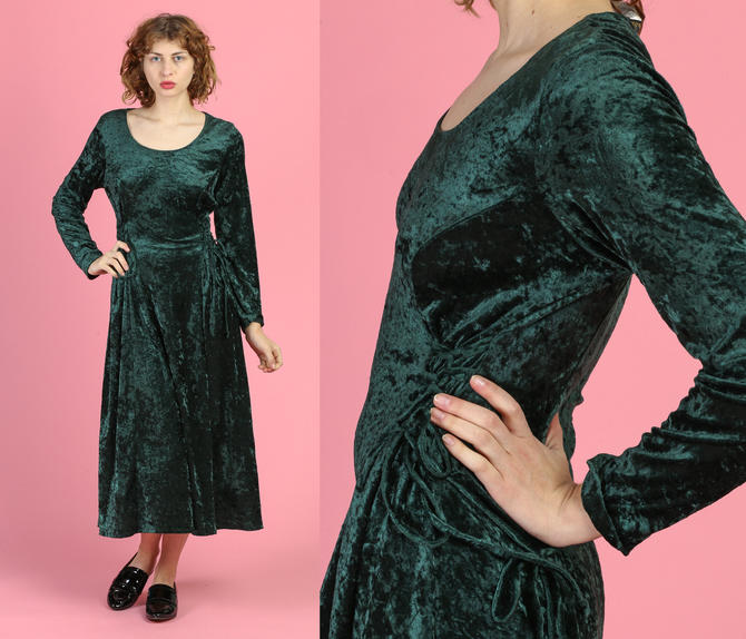 90s crushed velvet discount dress