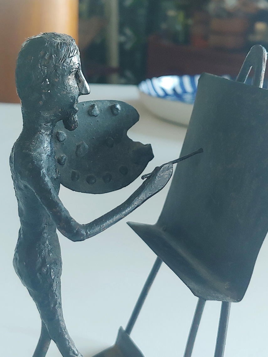 Mid Century Modern Brutalist Painter Sculpture Mod and Ozzie