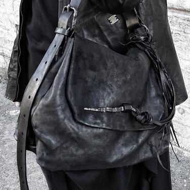 Washed Leather Bag with Oxidized Steel Details | December