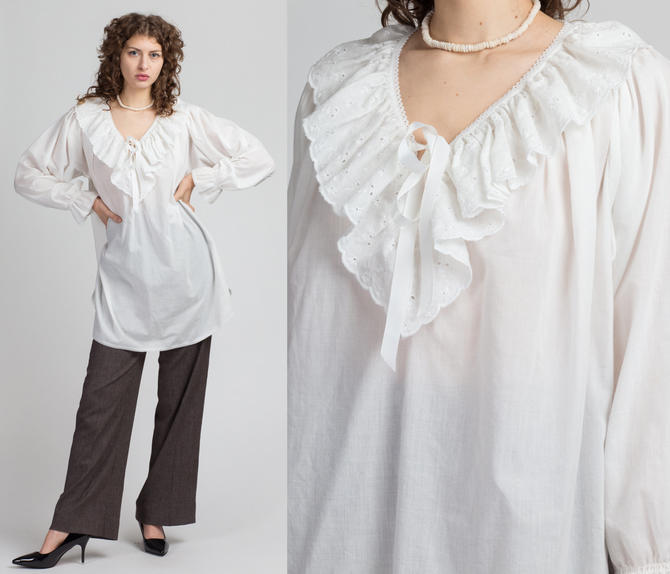 White Gauze Pirate Blouse