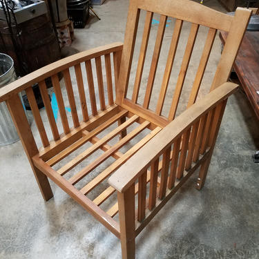 Slatted Wood Chair 24 x 32.5 x 23