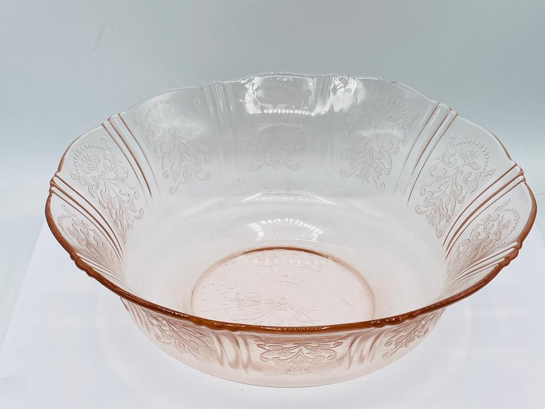 American hot sweetheart pink depression glass