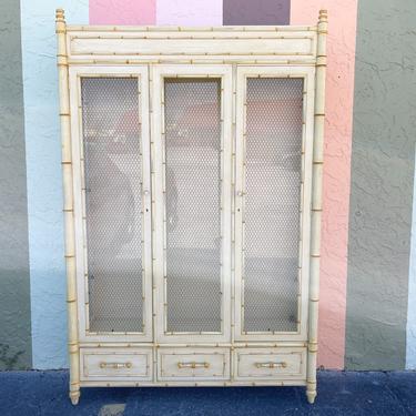 Century Faux Bamboo Cabinet