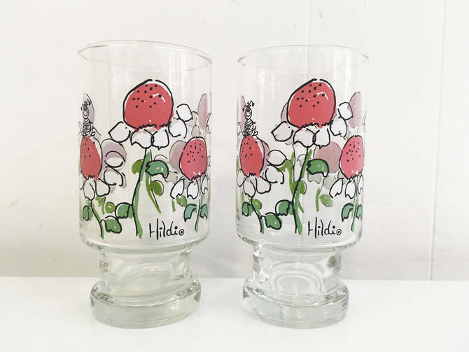 Strawberry Printed Drinking Glassware