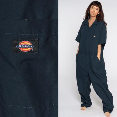 Dickies Coveralls Pants Black Boiler Suit Jumpsuit Workwear Boilersuit One Piece Work Wear Short Sleeve Vintage Streetwear Extra Large xl 