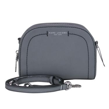 Marc Jacobs - Gray Textured Leather Rounded Crossbody w/ Contrast Stitching