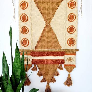 Vintage 70's Handwoven Wall Hanging 