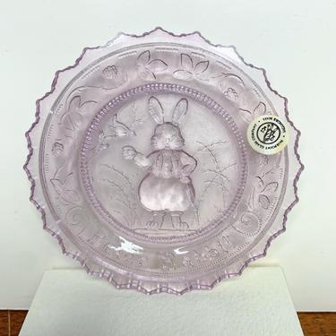 Vintage Pairpoint Glass Peter Rabbit Beatrix Potter Cup Plate 