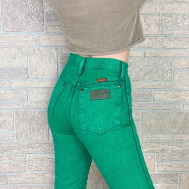 Wrangler Vintage Western Green Jeans / Size 24 25 