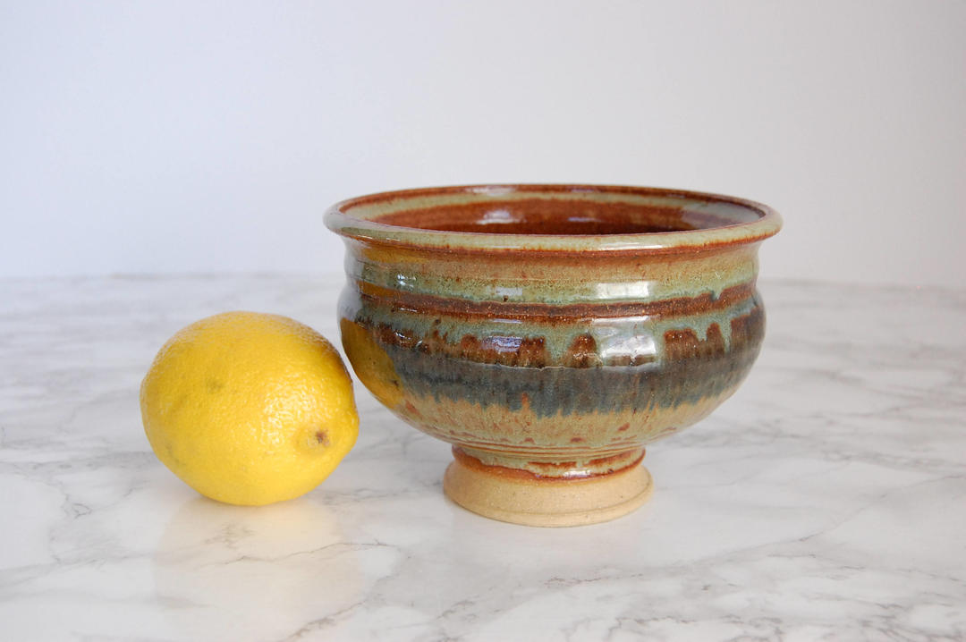 Vintage Art Pottery Studio Pottery Footed Bowl Pursuing Vintage Arlington, VA