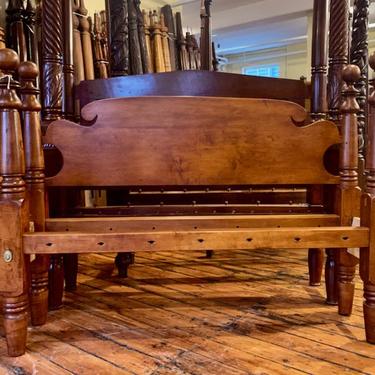 Ball Top Bed inMaple, Original Posts Circa 1830, Resized to Queen
