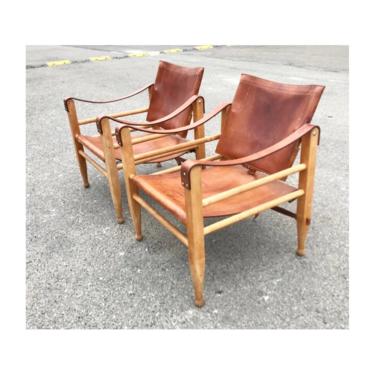 Aage Bruun and Son Safari Chairs Leather 