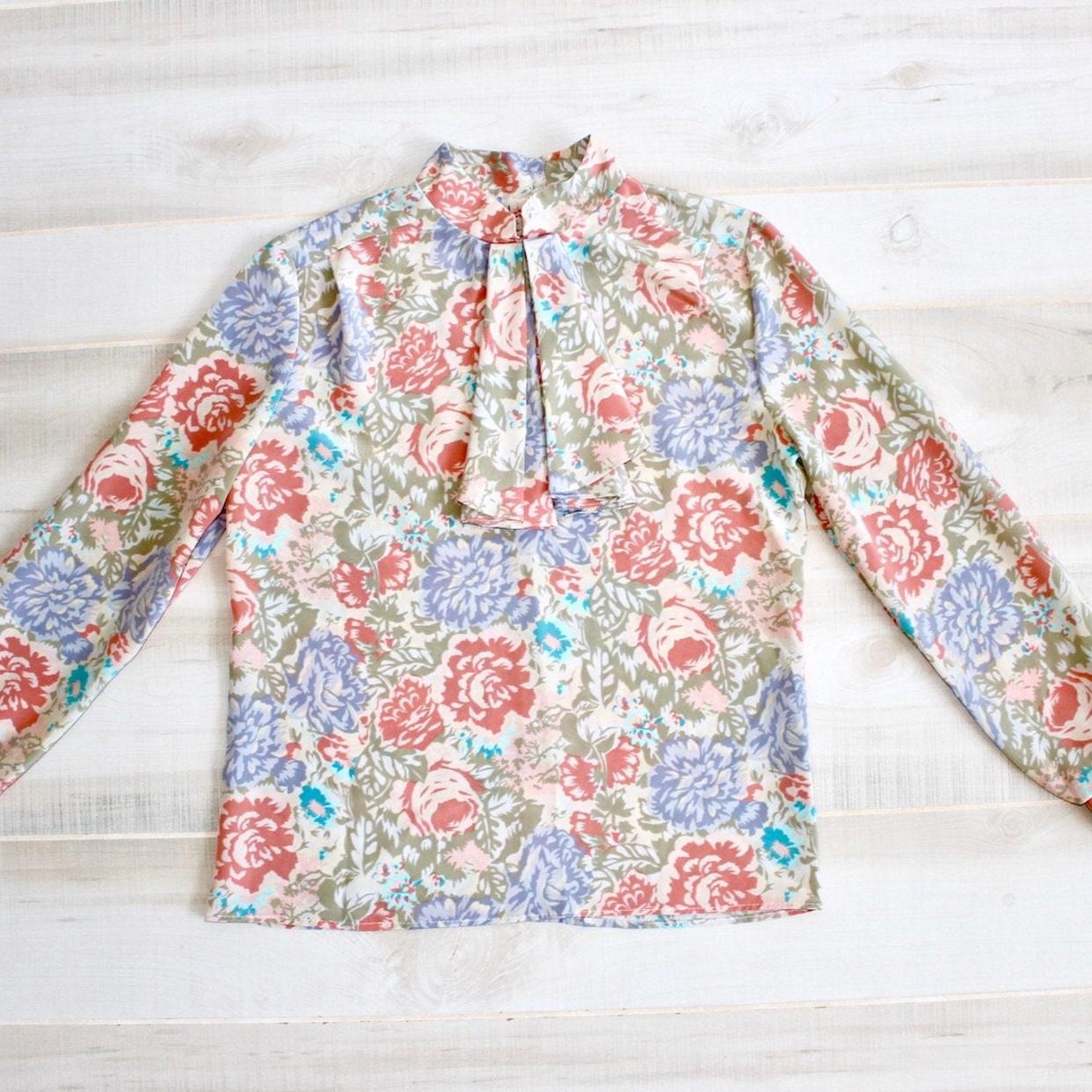 Vintage 70s Ruffle Blouse, 1970s High Neck Blouse, | Wildwood Vintage ...