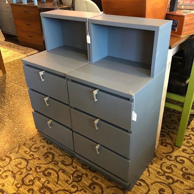 Grey Blue Nightstands Each 3 Tall 15 3 4 Wide 14 Deep From