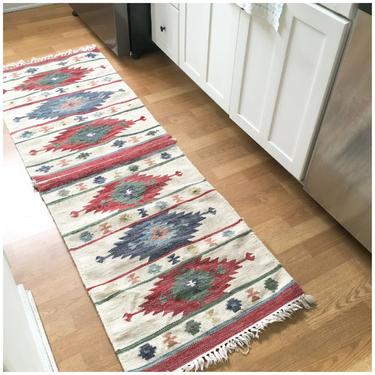 Mid-Century Woven Wool Tapestry 