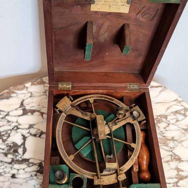 Scarce 19th Century American Maritime Reflecting Circle Sextant Signed CH Townhsend, USC&GS Antique New England Navigation Survey Instrument 