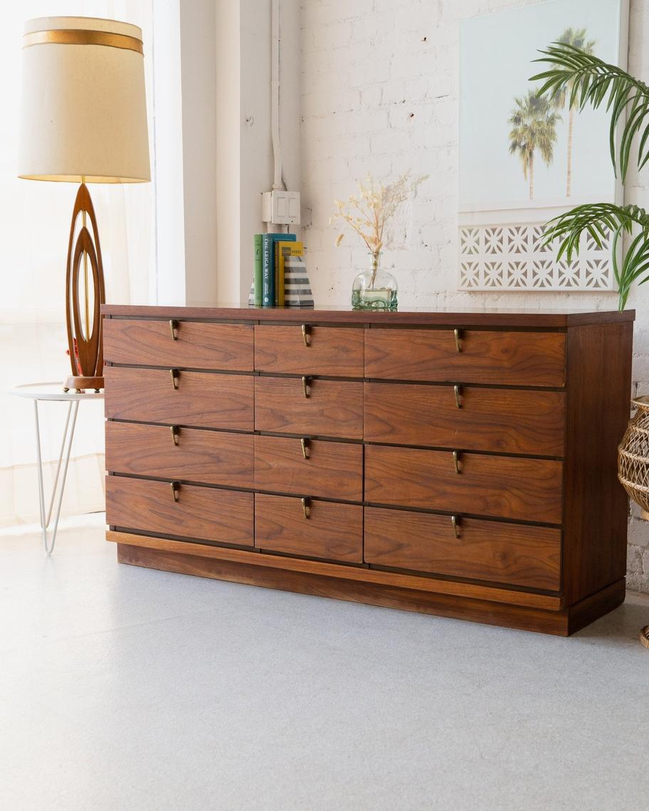 Vintage 12Drawer Dresser by JohnsonCarper Sunbeam Vintage