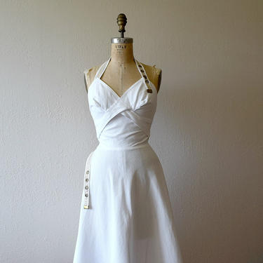 1950s Marilyn Monroe dress . vintage 50s white grommet | Blue Fennel - San  Francisco, CA