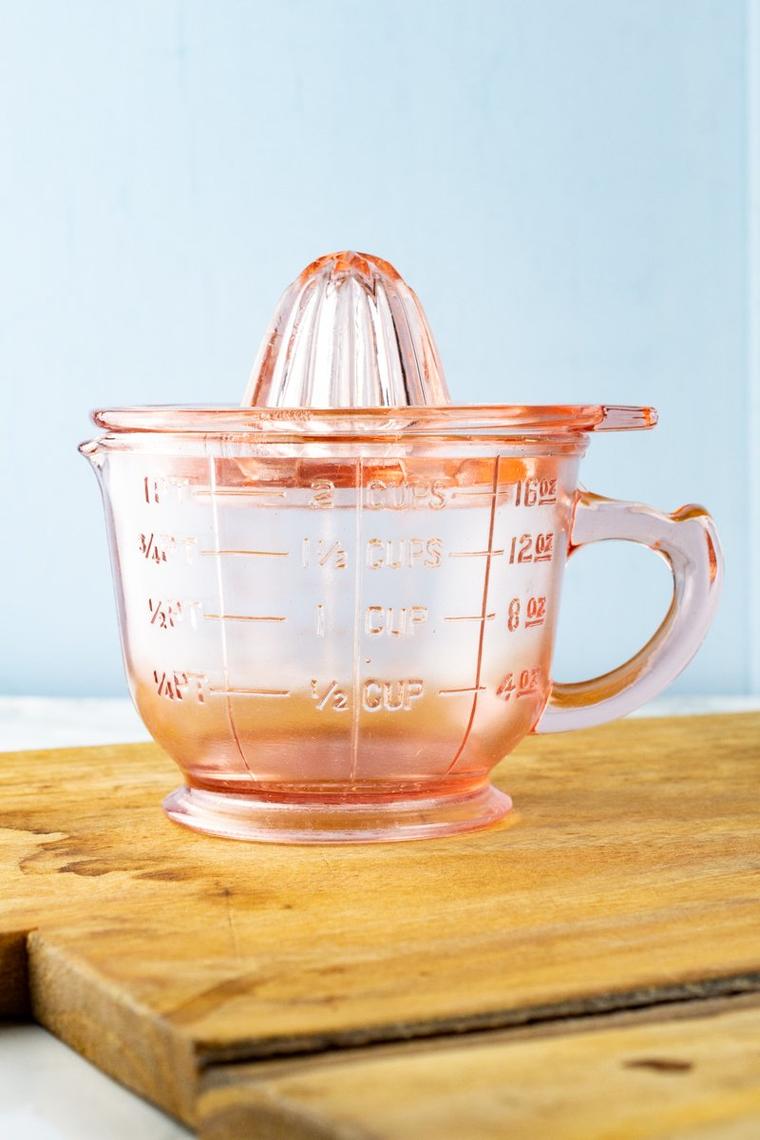Antique Pink Depression Glass Measuring Cup 20s 30s 1 Cup Bubbles 