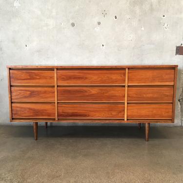 Vintage Nine Drawer Low Dresser By Harmony House