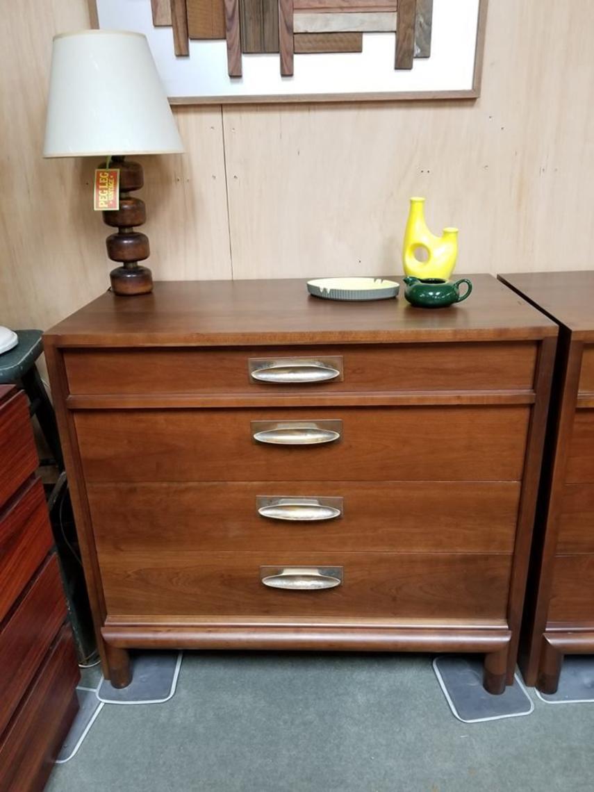 MidCentury Modern solid cherry bachelors chest Willett Furniture Peg