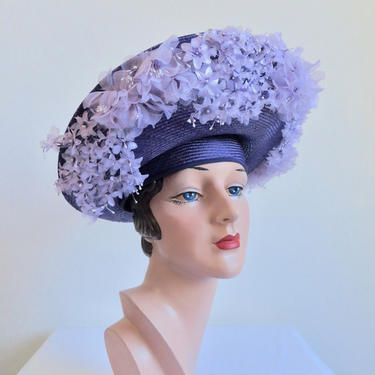 Vintage Wool Made in USA Purple & Gold Derby Hat Vintage Wool Made in USA Purple & Gold Derby Hat - www  main image 4