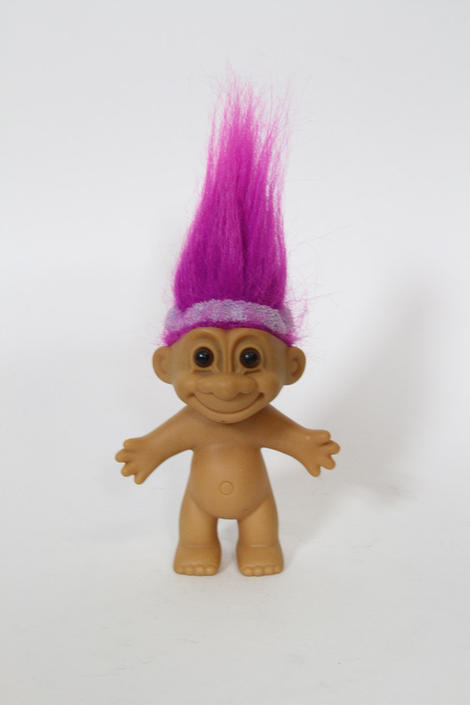 Vintage Purple Hair Exercise Troll Doll With Headband Russ By