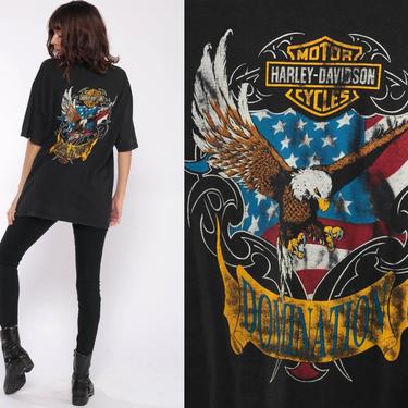 Harley Davidson Shirt 80s Biker Tee DOMINATION Eagle Shirt Harley  