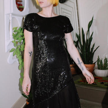 Silk/Sequined Flapper Dress 