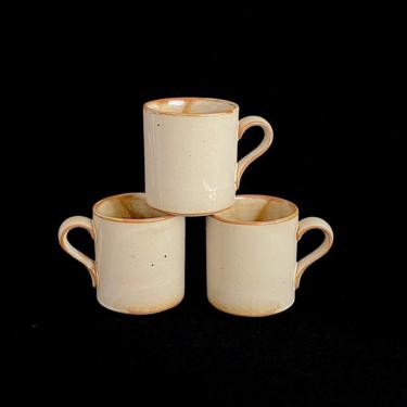 Vintage Mid Century Modern DANSK Earthenware Ceramic Porcelain Speckled Glaze Mug Cup NR Japan with LEAF Mark Neils Refsgaard Design 