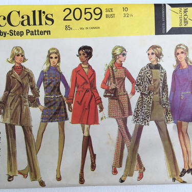 60's McCall's 2059 UNCUT, Sewing Pattern, 1969 Women's Jumper, Pants |  Luckduck - Atlanta, GA | ATTIC
