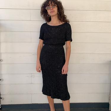 50s little black dress Vintage 50s Black Betty Hartford Dress  Fitted Little Black dress fit   Mintage Vintage