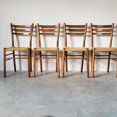 Vintage Italian Chiavari Chairs in the Style of Gio Ponti - Set of 4 