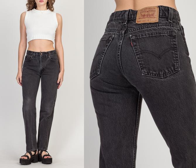 Vintage Levi's 505 Faded Black Jeans - Women's Medium, 29
