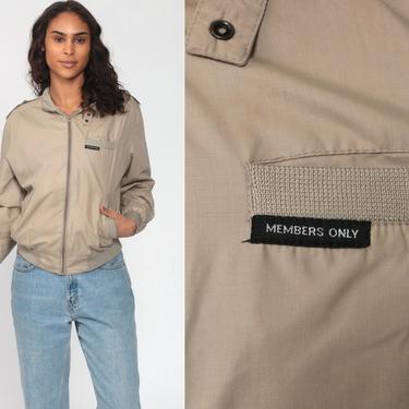 Tan members only outlet jacket