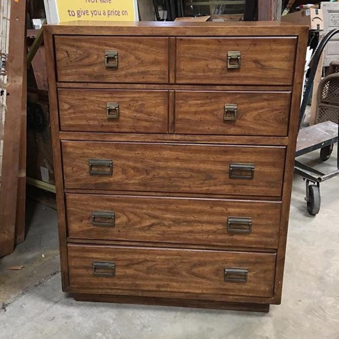 Woodbriar By Drexel Pecan Campaign Style Dresser Good Condition