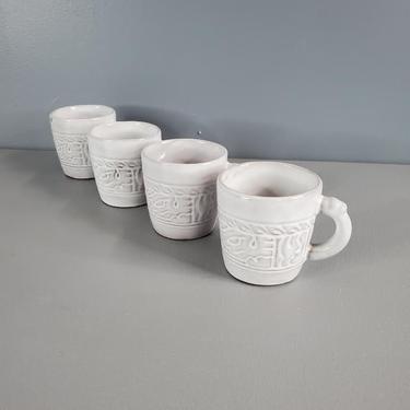 One Frankoma Pottery Mayan Aztec White Sand 7C Mug / Multiples Available 